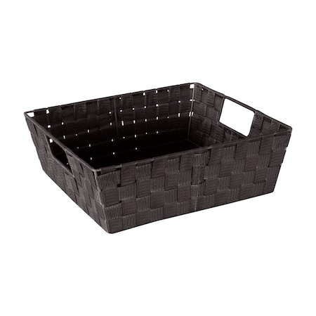 Simplify Shelf Storage Bin, Plastic, Chocolate, 13 in H, 15 in W, 13 in L 25093-CHOCO